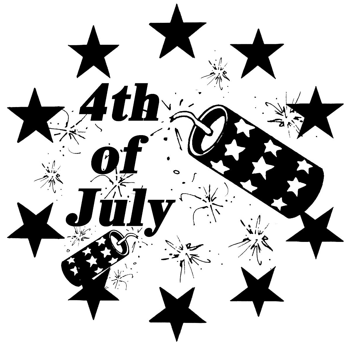 4th of July Firecracker Public Domain Clip Art Photos and Images