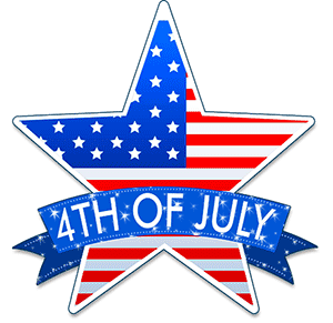 4th of july clipart animated