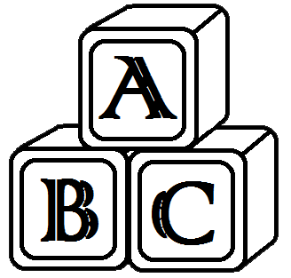 abc clipart letters black and white