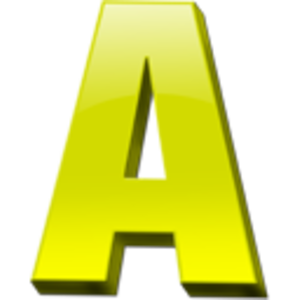Letters clipart yellow.