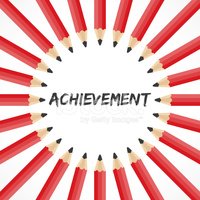 Achievement Word With Pencil Background stock vectors