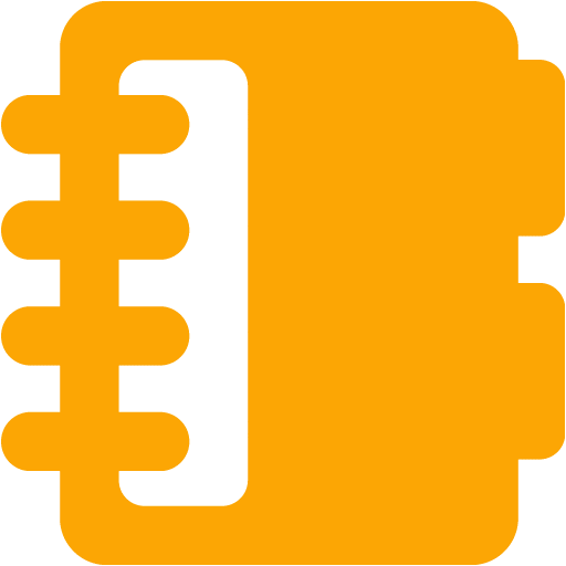 Orange agenda icon