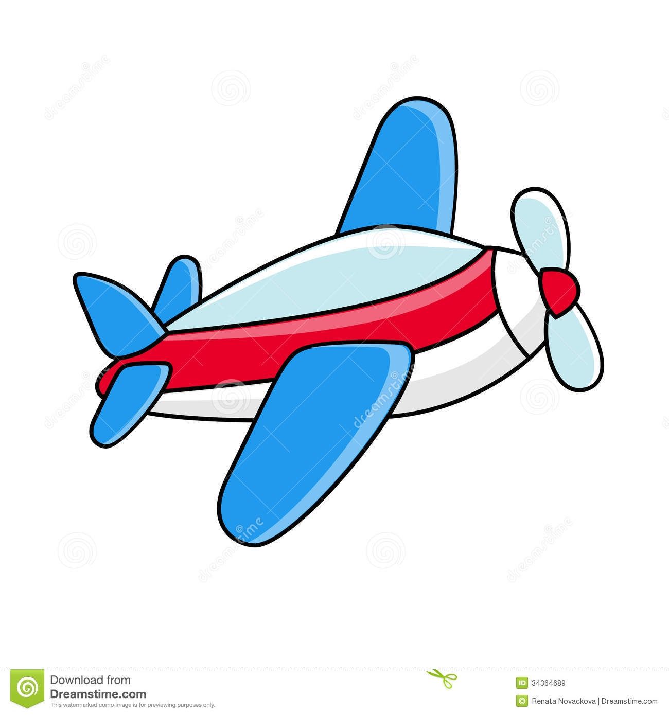 Toy airplane clipart.
