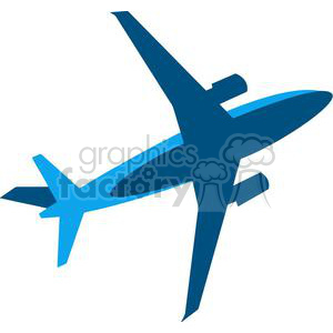 Blue airplane clipart.