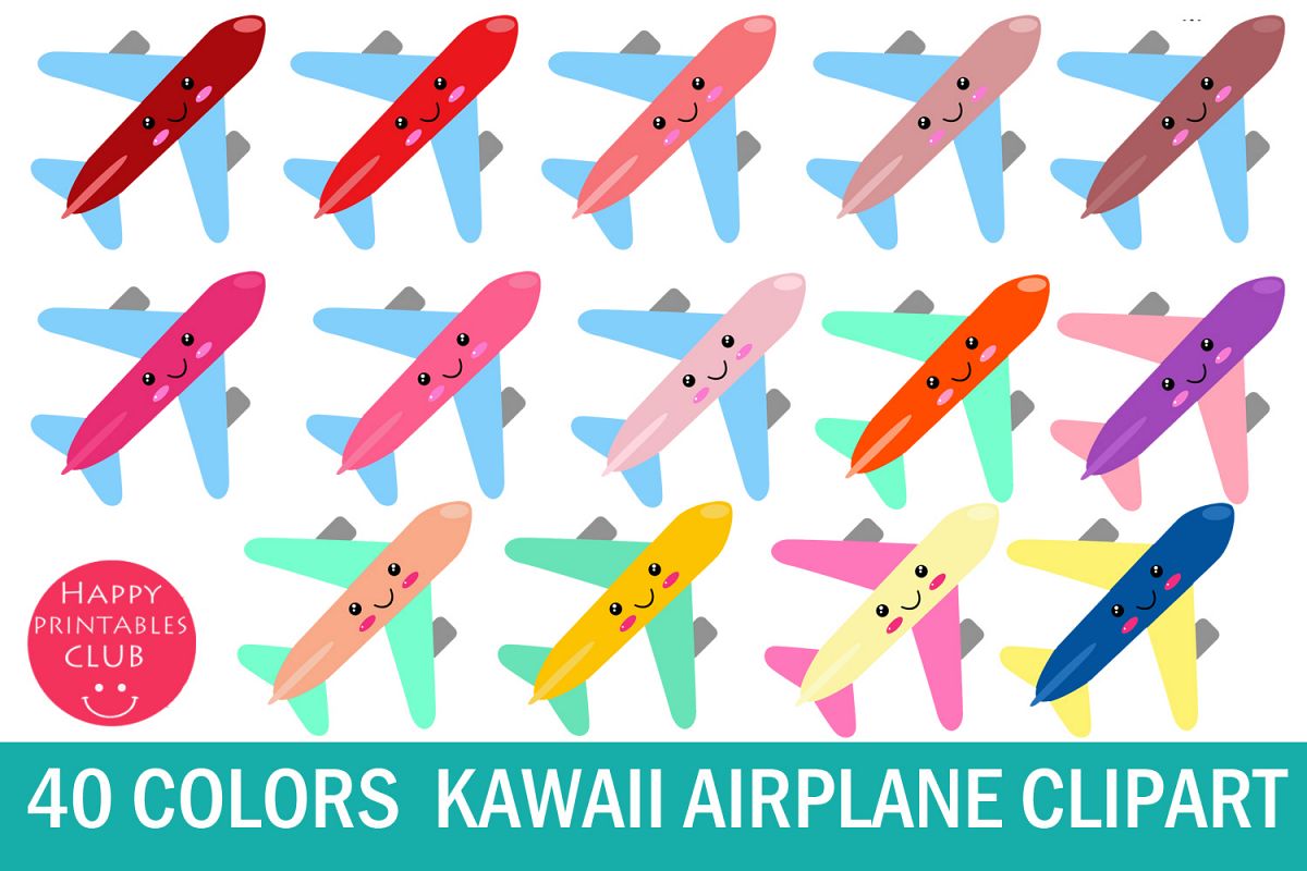 Kawaii airplane clipartplane.