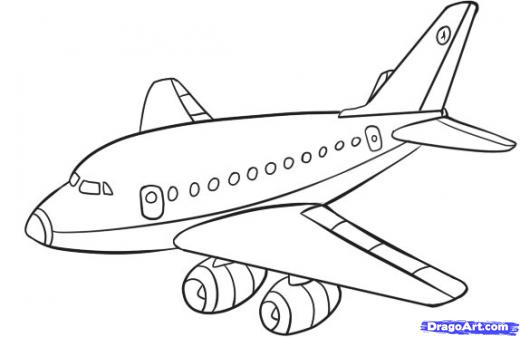 Free aeroplane drawing.