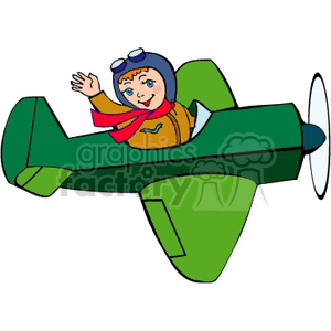 Pilot flying green.