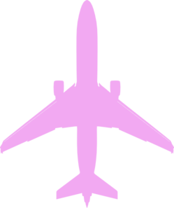 Pink airplane clip.