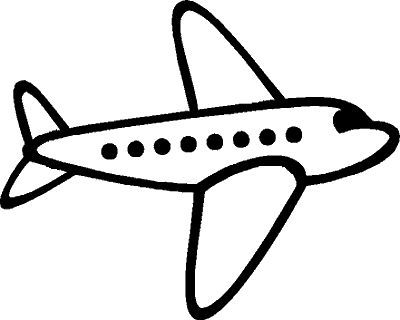 Simple airplane clipart.