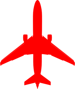airplane clipart red