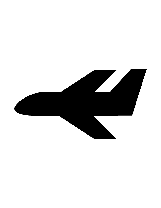 Simple plane silhouette.