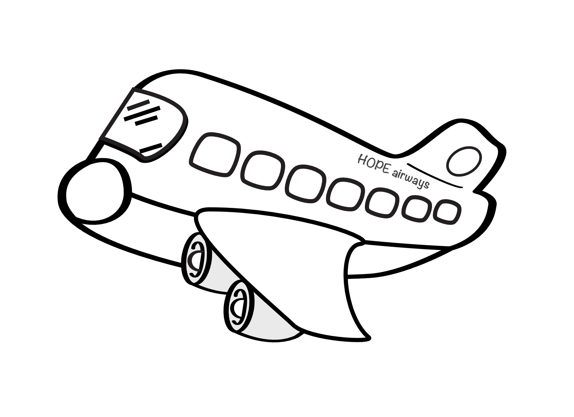 airplane clipart simple