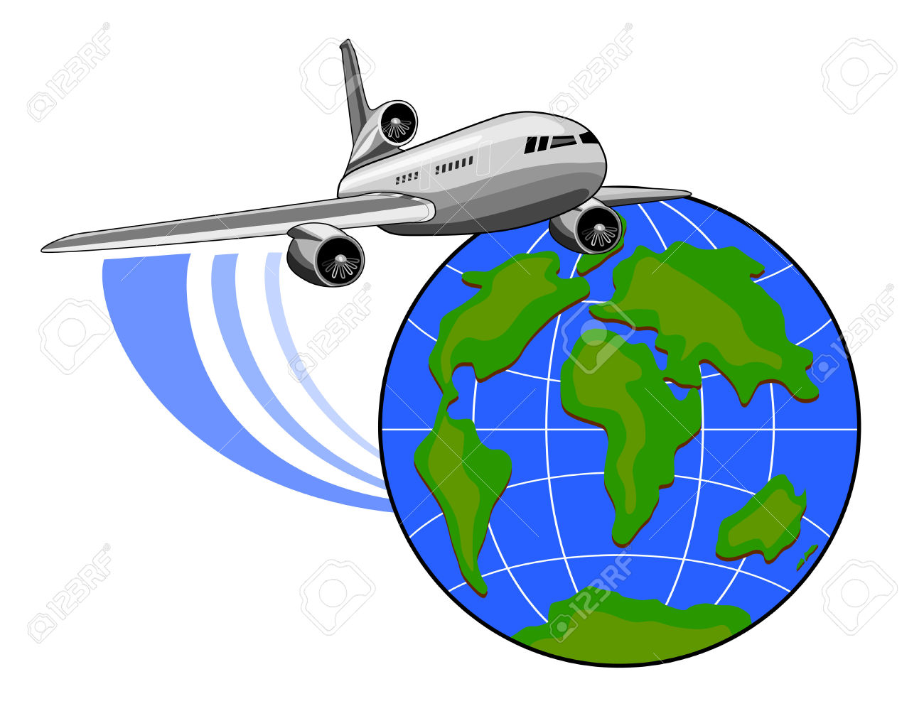 Airplane Travel Clipart