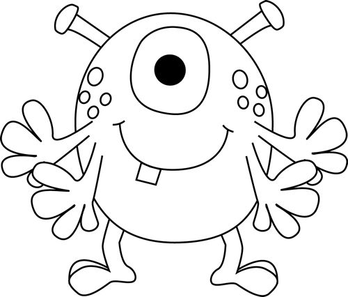 Free Alien Clipart Black And White, Download Free Clip Art