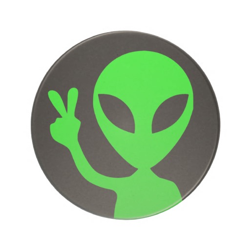 alien clipart peace sign
