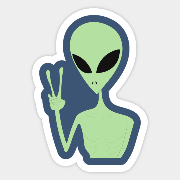 Alien peace sign.