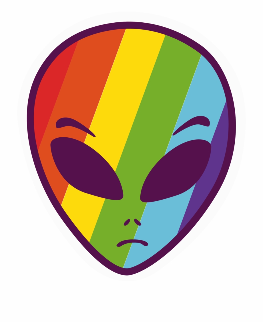 Rainbow alien transparent.