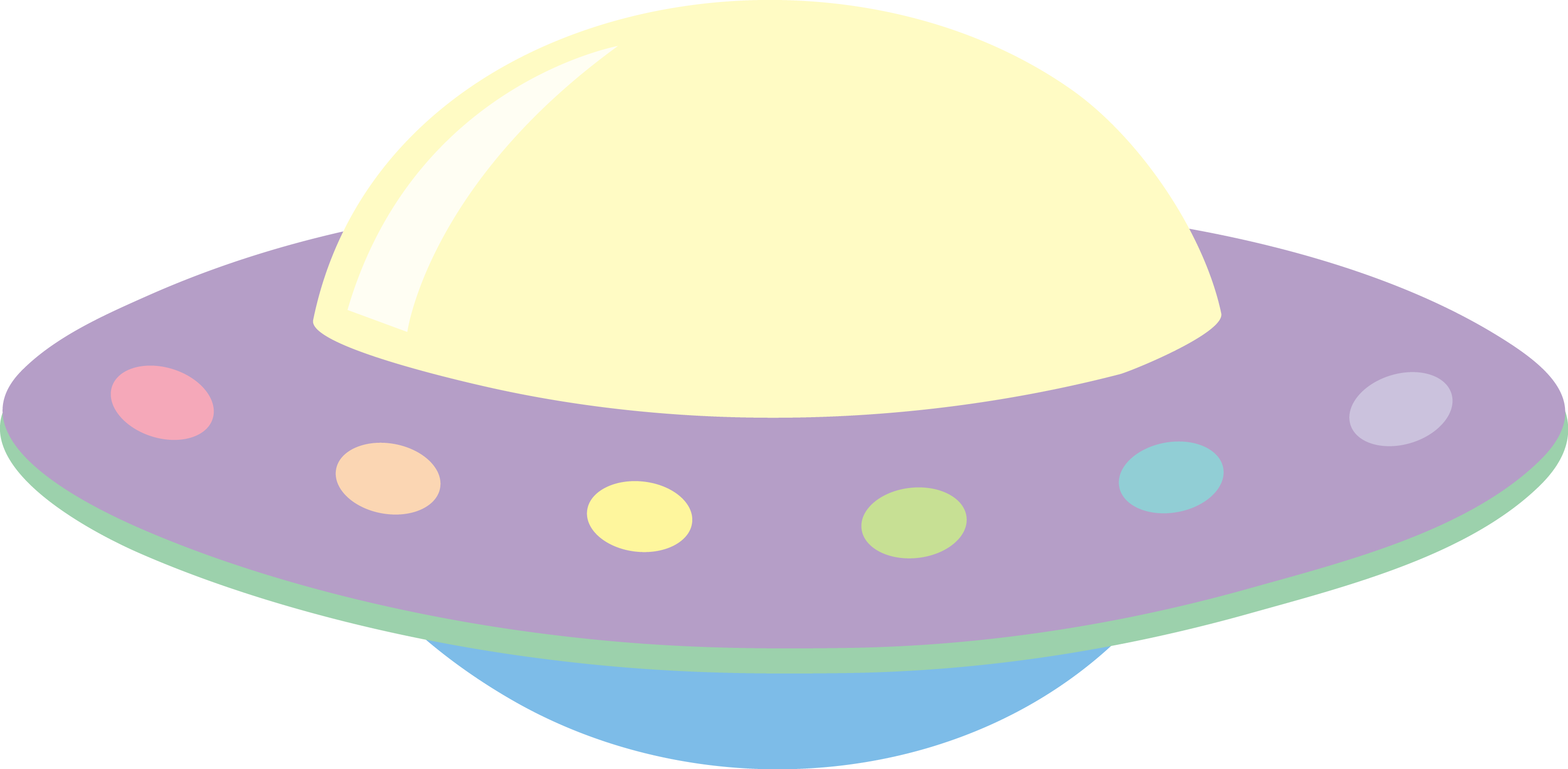 Pastel Colored Alien UFO