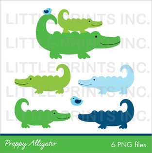 Baby Alligator Clip Art Silhouette