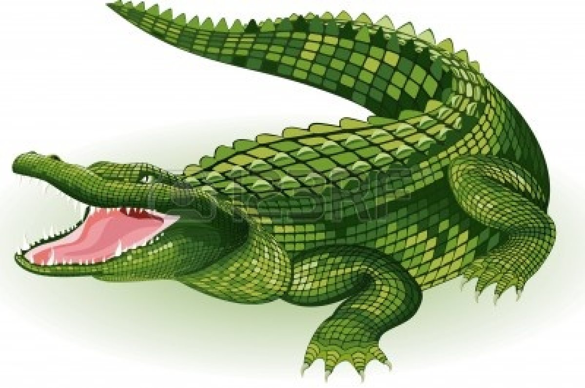 Scary crocodile clipart kid