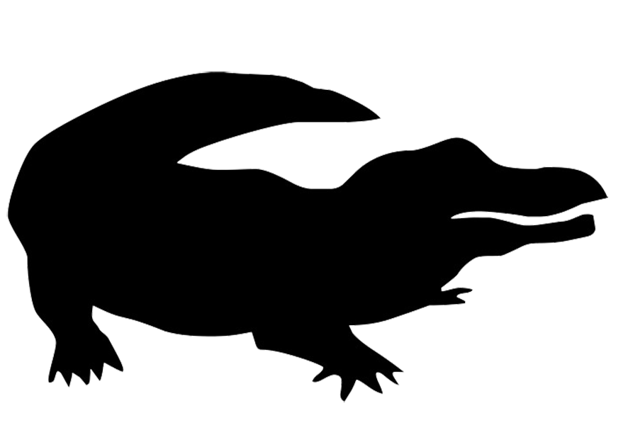 Free alligator silhouette.
