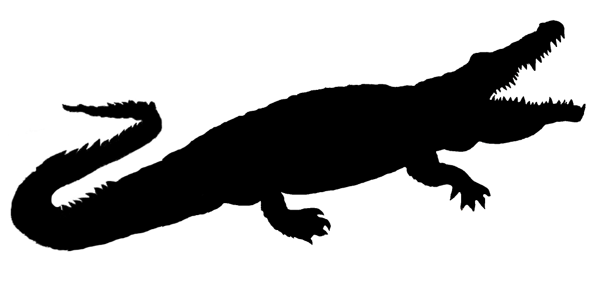 Crocodile silhouette free.
