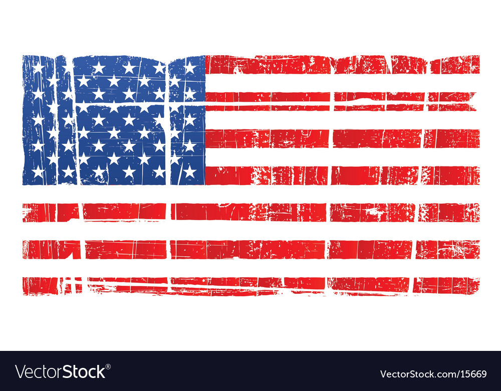 Distressed american national flag