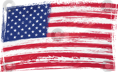 Grunge USA flag stock vector