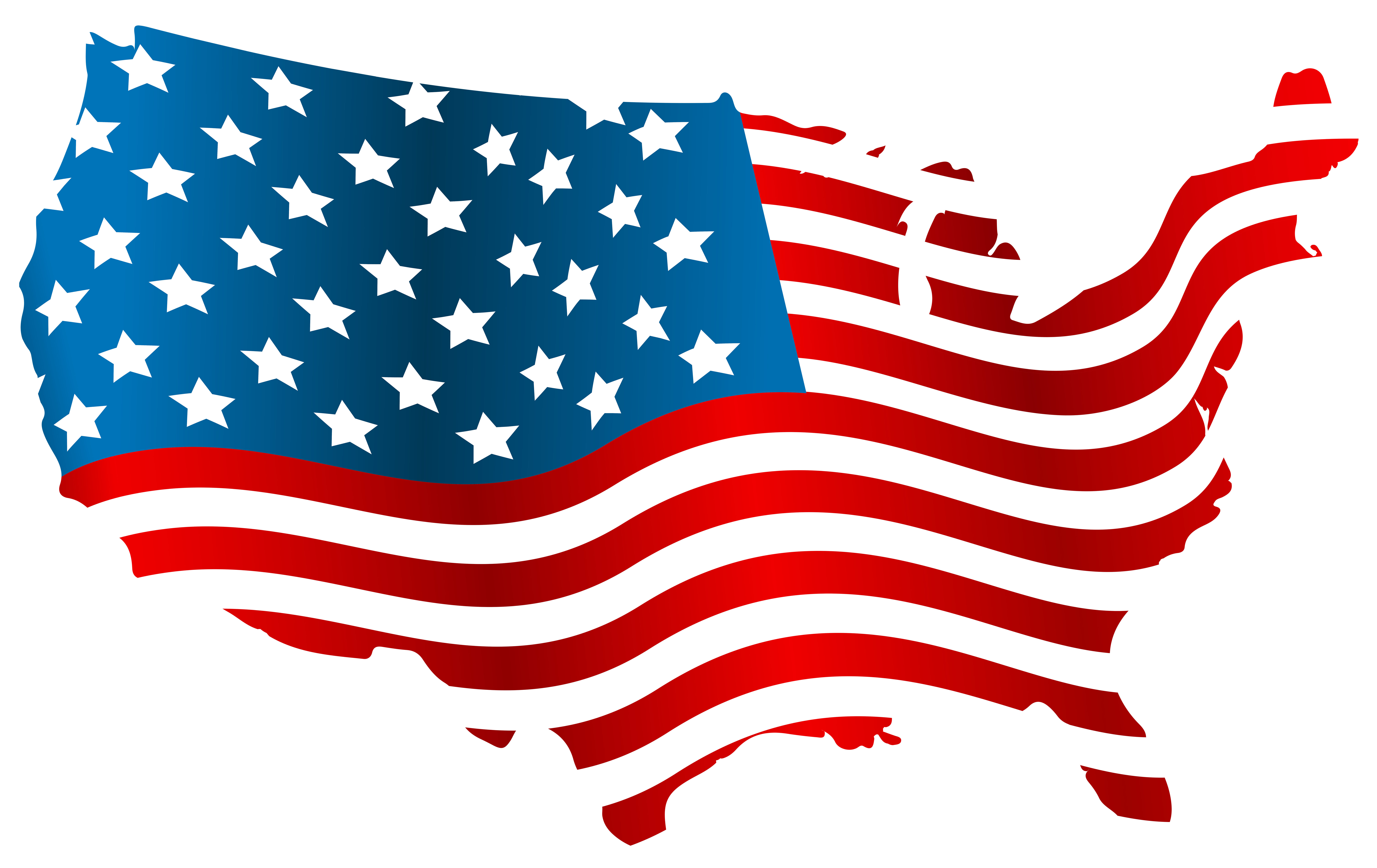 Usa flag map.