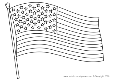 american flag clipart outline