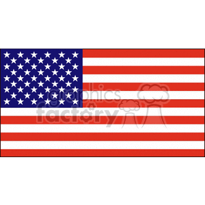 The American Flag On a White Background clipart