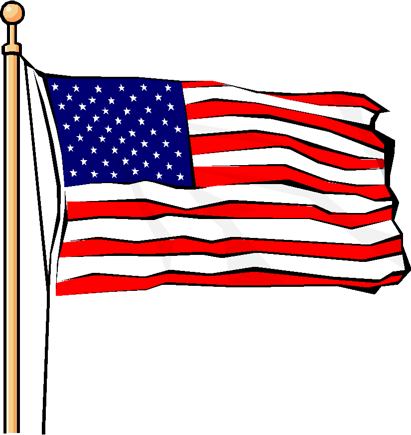 american flag clipart simple