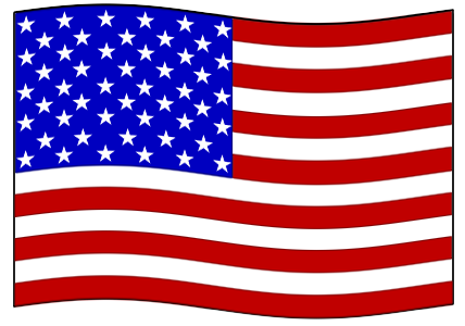 Small american flag.