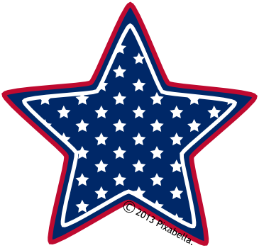 american flag clipart star
