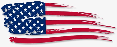 Torn american flag clipart