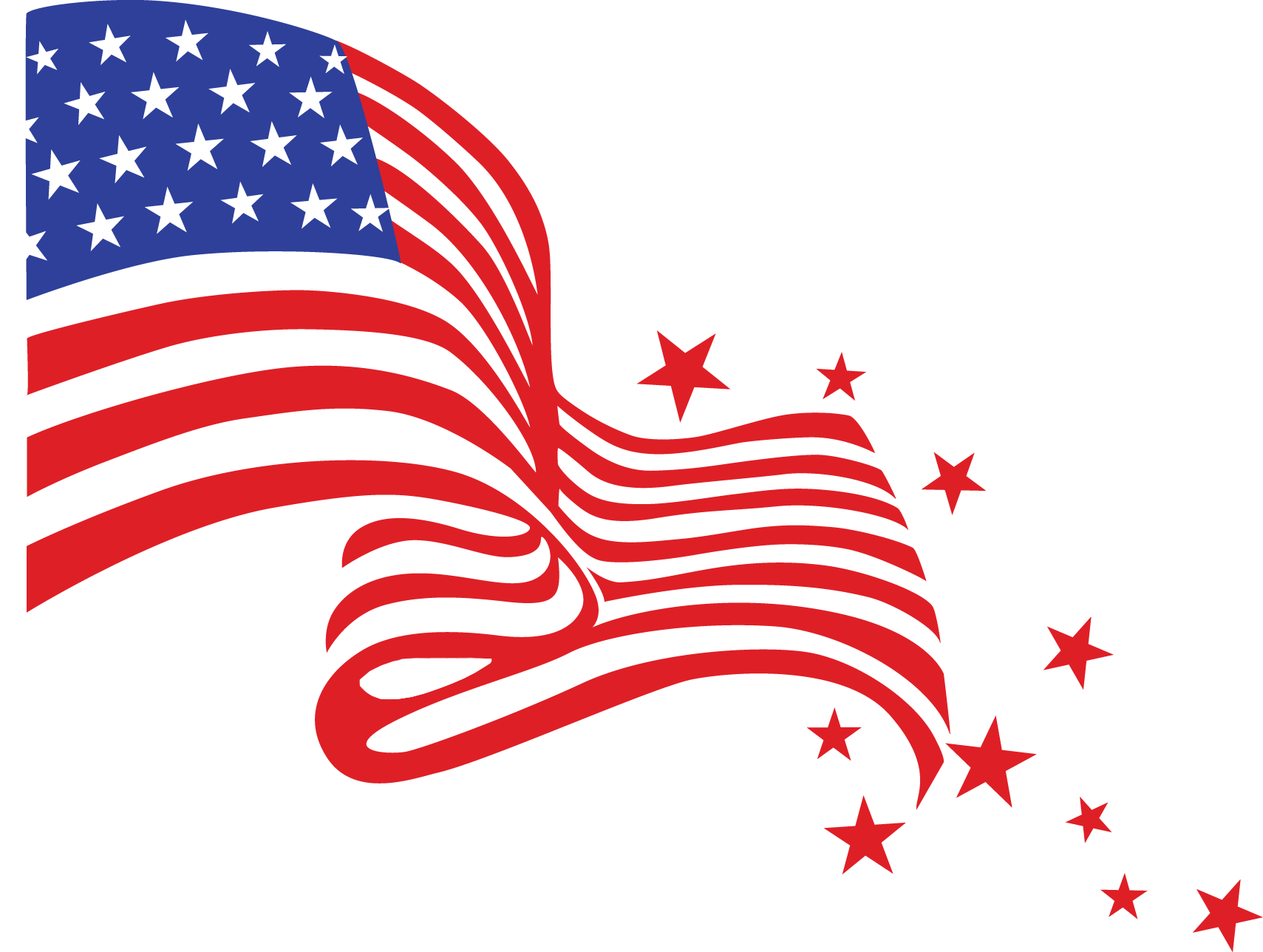 Transparent USA Flag PNG Clipart Picture