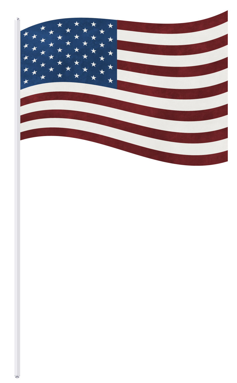 USA Flag Vertical PNG Clipart Picture