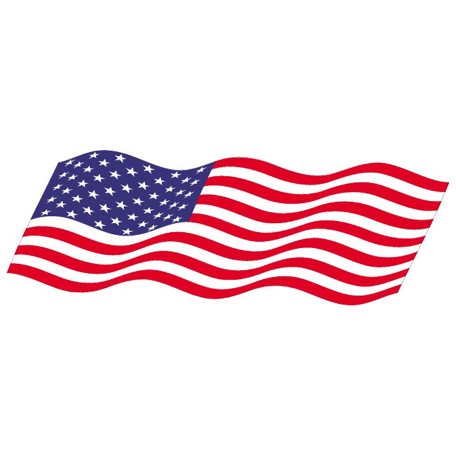 Vector wavy flag of USA