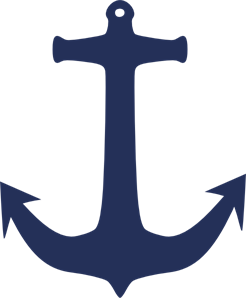 Navy Blue Anchor PNG, SVG Clip art for Web