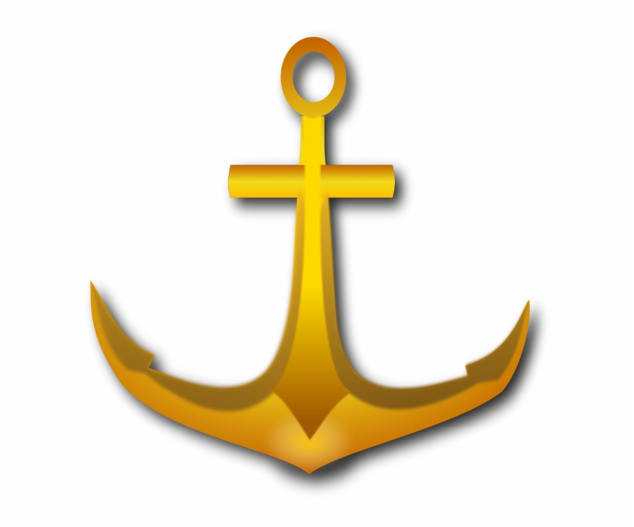 Golden anchor clipart.