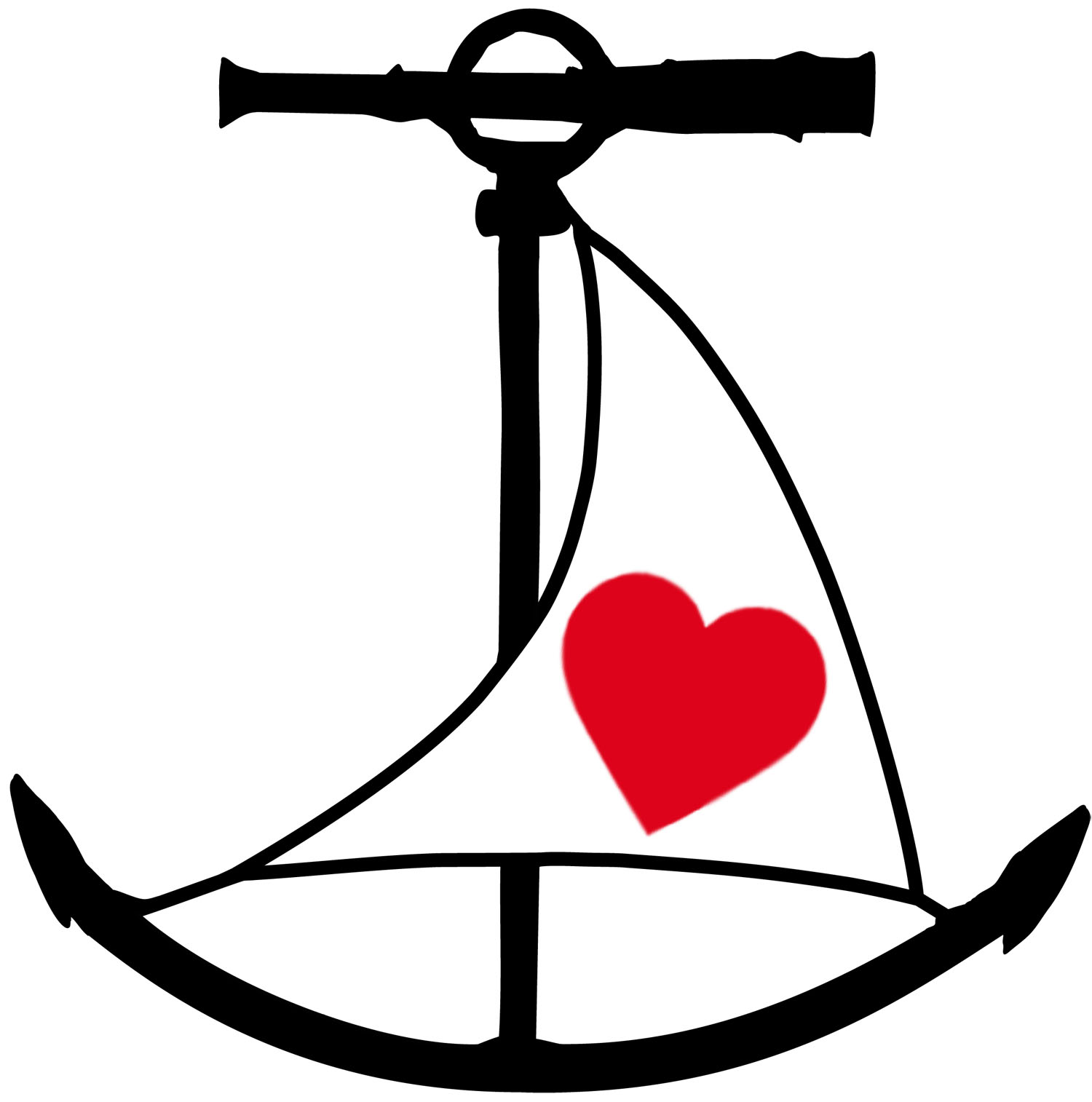 Heart anchor clip.