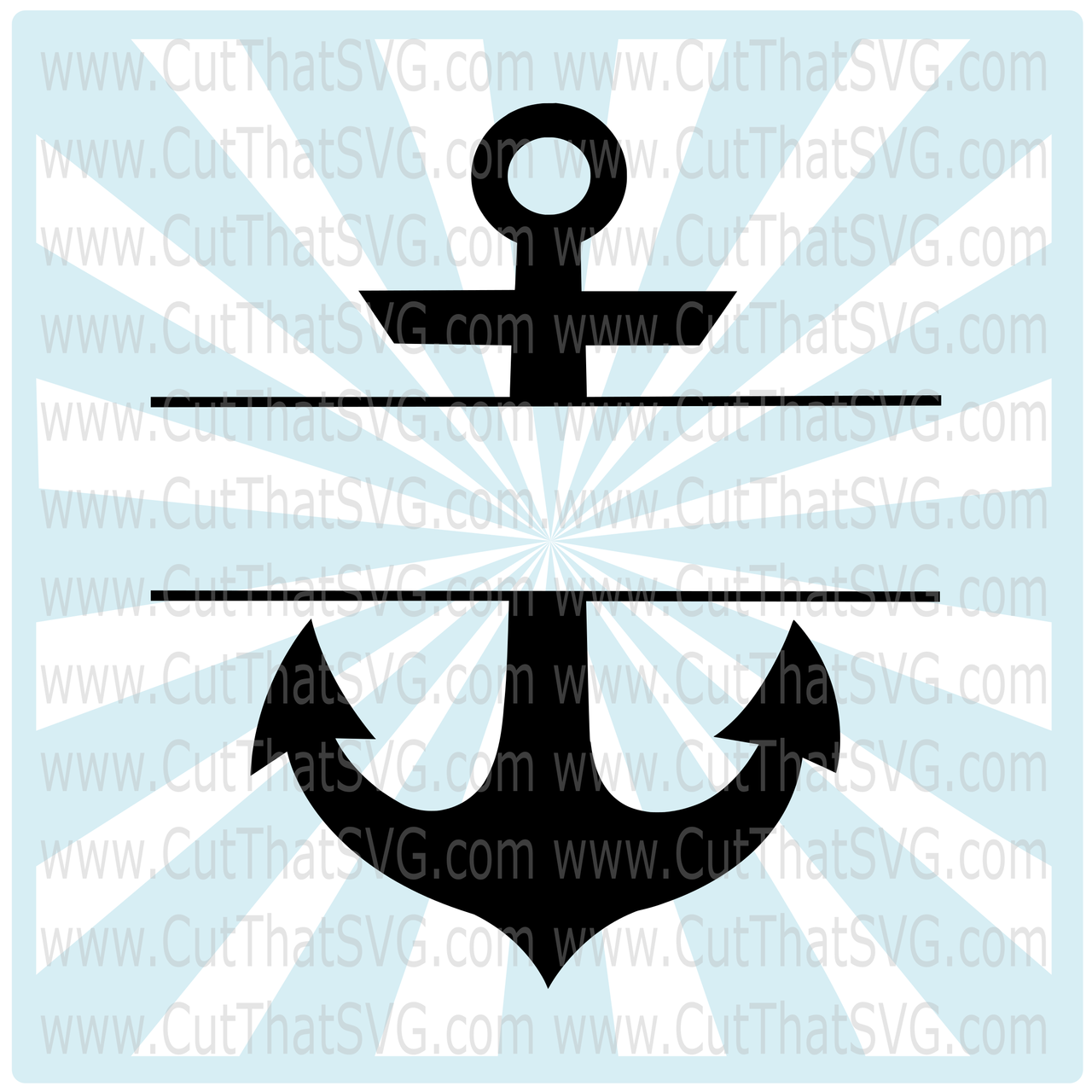 Anchor Split Monogram, Anchor SVG, Nautical svg, Anchor DXF, Anchor PNG,  Anchor Clipart