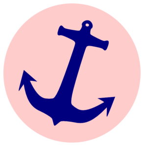 Pink anchor clip.