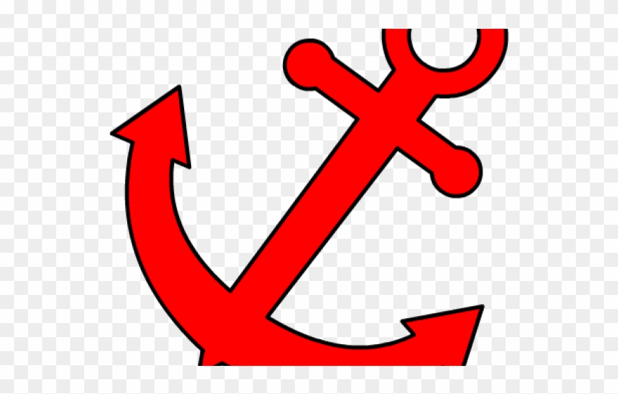 Red clipart anchor.