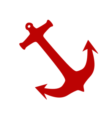 Red anchor clip.
