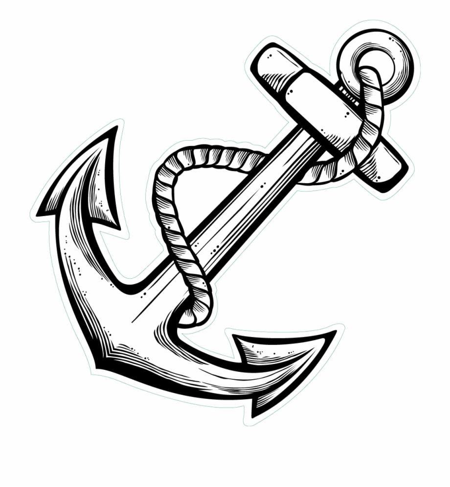 Anchor Tattoo Drawings Simple, Transparent Png Download For