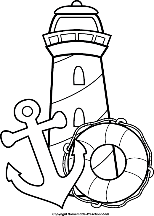 anchor free clipart lighthouse