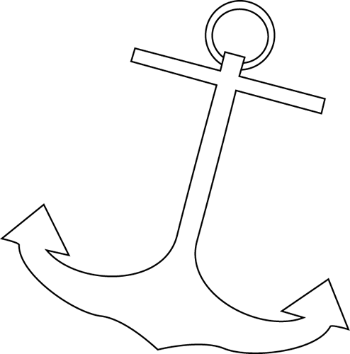 Sailboat black and white black and white anchor clip free