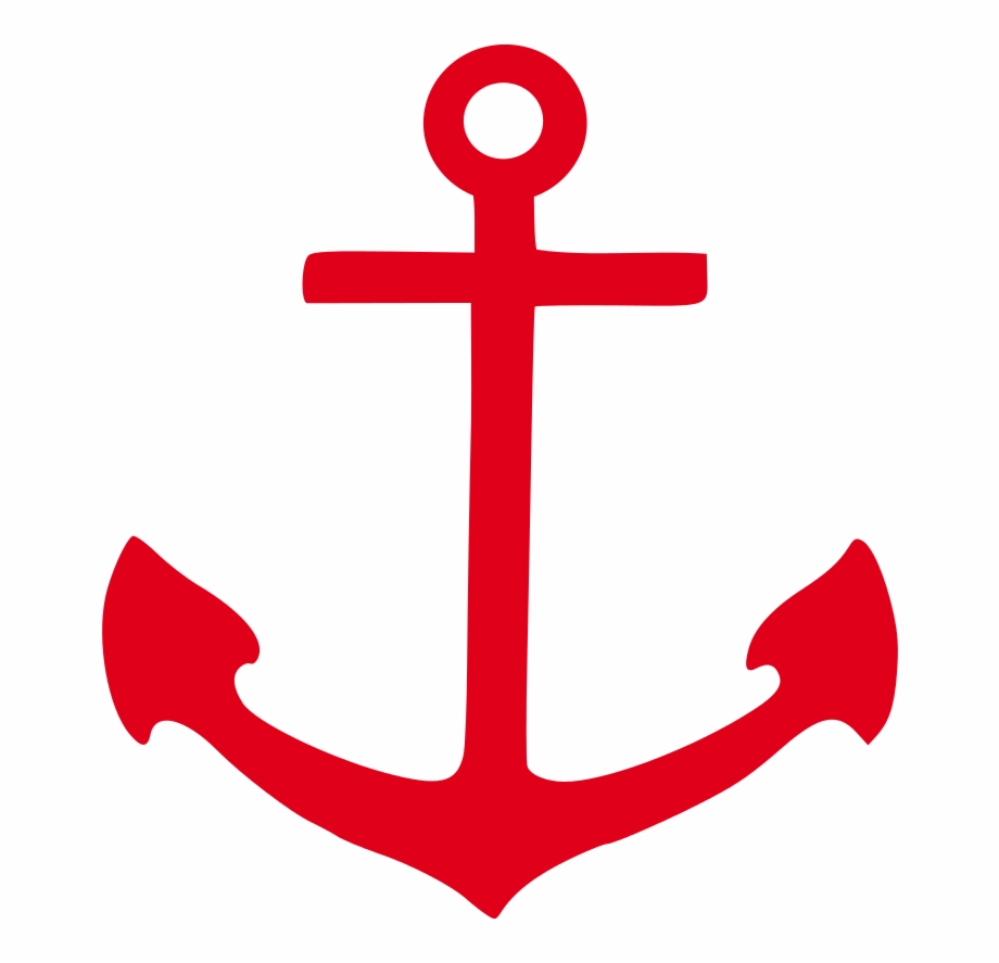 Anchor pictogram red.