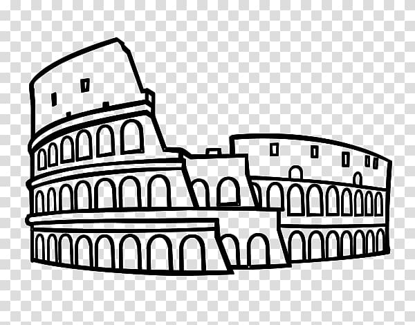 Colosseum drawing painting.
